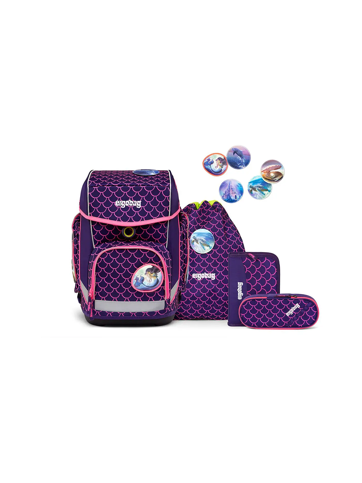 ERGOBAG | Schultaschen Set 5tlg Cubo - PerlentauchBär | 